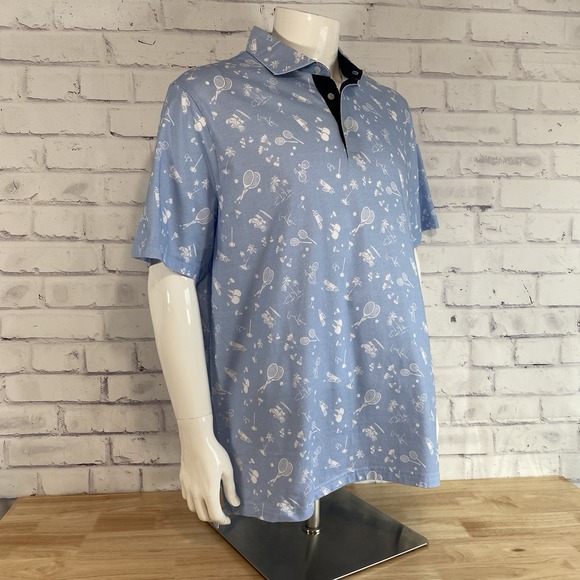 Ralph‎ Lauren Polo Golf Shirt Men's XL Polo Short Sleeve Blue Golf Sports NWT - Picture 8 of 13